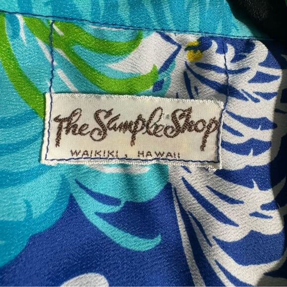 Vintage 60s Malihini Hawaiian Shirt Mens Large Made in Hawaii . The Sample Shop - Picture 4 of 9